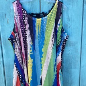 A-Line Tank Top with Lace Slight hi-low Size 22/24